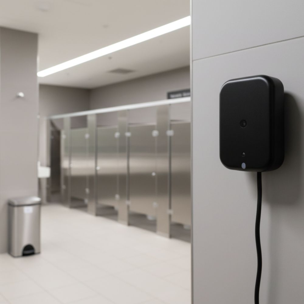 Shelly Presence Gen4 Black im Innenbereich installiert