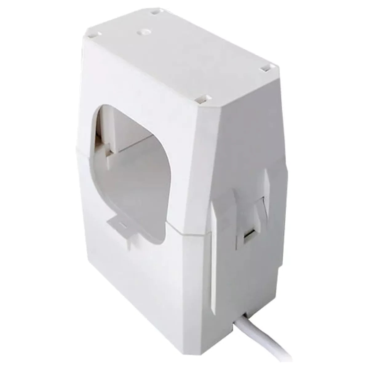 O Shelly CT 400A é um transformador de corrente de núcleo dividido, projetado para medições precisas de corrente alternada até 400 A, ideal para monitorização energética em sistemas monofásicos ou trifásicos. Compatível com o Shelly Pro 3EM-400, permite instalação rápida sem interromper o circuito, graças ao seu mecanismo de fecho snap-on, que dispensa o uso de ferramentas.