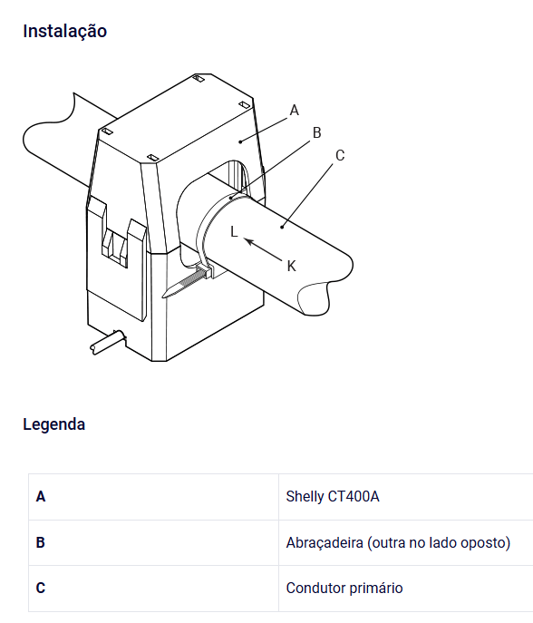O Shelly CT 400A é um transformador de corrente de núcleo dividido, projetado para medições precisas de corrente alternada até 400 A, ideal para monitorização energética em sistemas monofásicos ou trifásicos. Compatível com o Shelly Pro 3EM-400, permite instalação rápida sem interromper o circuito, graças ao seu mecanismo de fecho snap-on, que dispensa o uso de ferramentas.