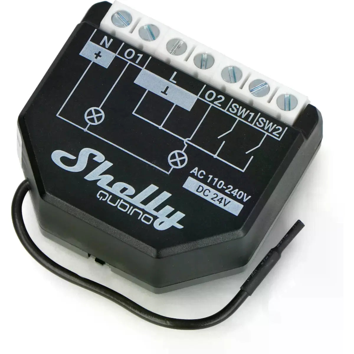 O Shelly Wave 2PM de 2 canais com medição de energia é uma solução compacta e versátil para controlo inteligente de iluminação ou outros circuitos elétricos.