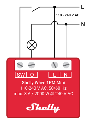 O Shelly Wave 1PM Mini LR é um mini interruptor inteligente Z-Wave com medição de energia integrada. Suporta Z-Wave Mesh e Long Range, permitindo controlar cargas até 8 A a 240 V AC e monitorizar consumo instantâneo (W) e acumulado (kWh).