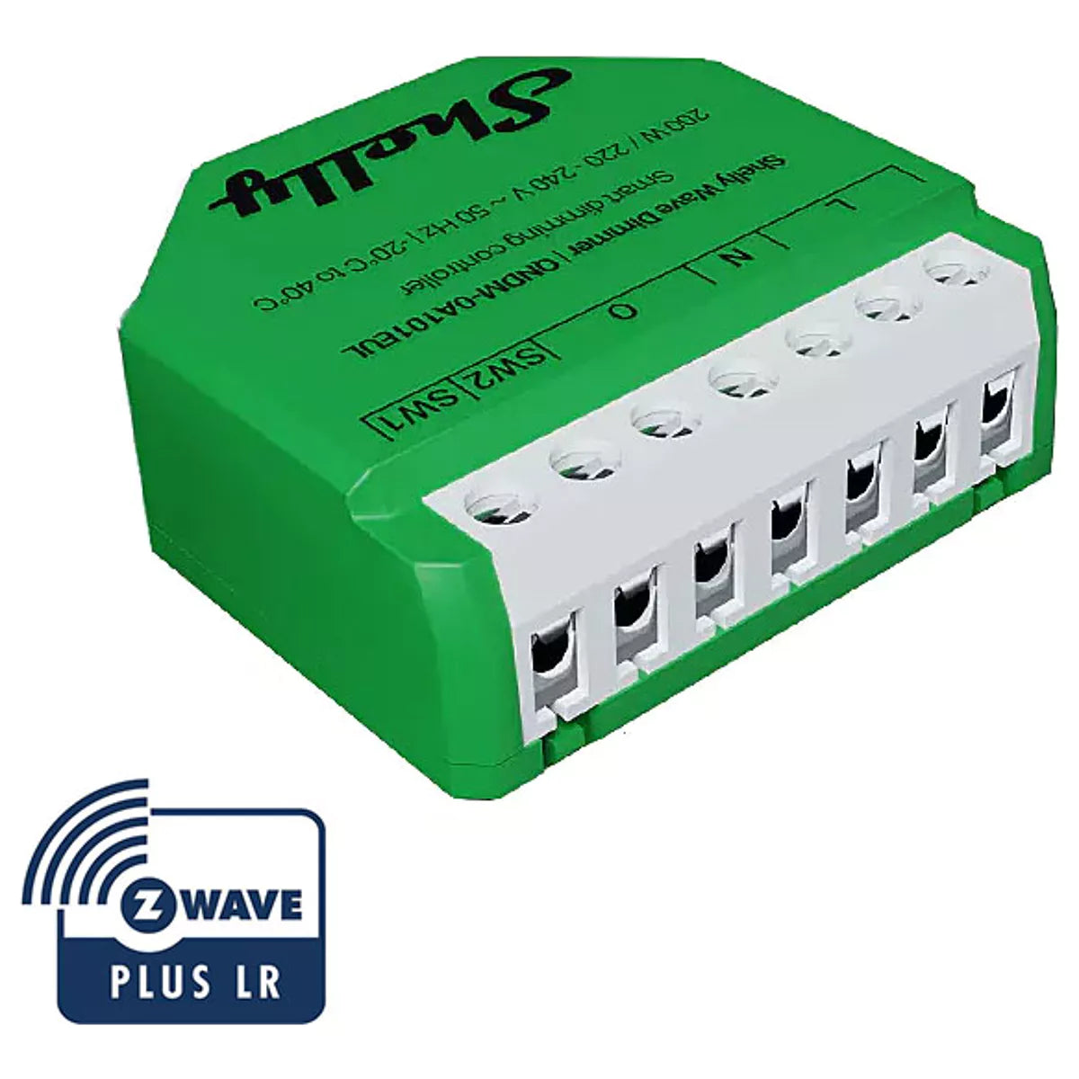 O Shelly Wave Dimmer LR é um controlador inteligente de iluminação regulável até 200 W, compatível com Z-Wave Plus e Z-Wave Long Range. Permite instalação com ou sem fio neutro (bypass para cargas <5 W) e oferece medições em tempo real de potência, energia, corrente e tensão.