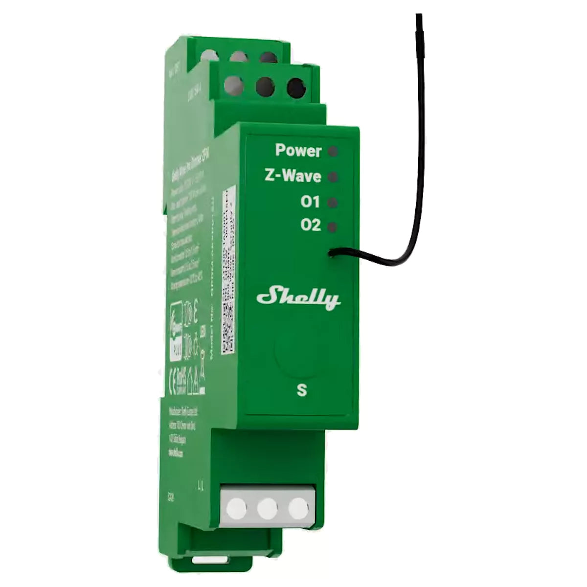 Shelly Wave Pro Dimmer 2PM - Z-Wave Dimmer 2 channels 2×200W for DIN rail