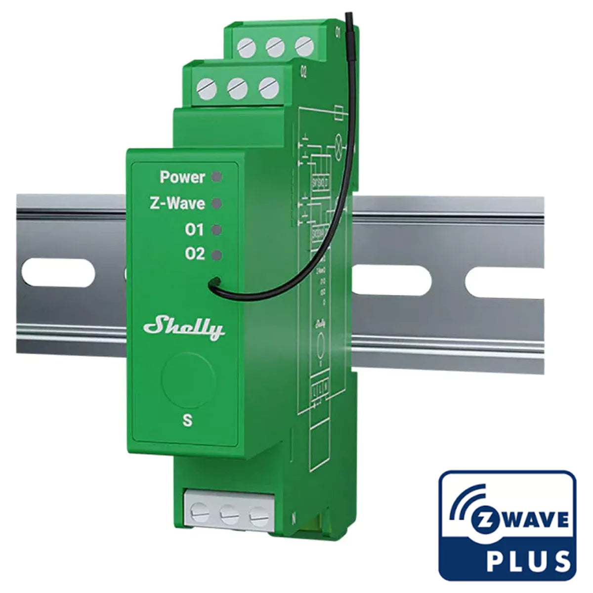 O Shelly Wave Pro Dimmer 2PM é um módulo dimmer inteligente de 2 canais, concebido para montagem em calha DIN, permitindo controlar e medir a potência de cada canal individualmente.