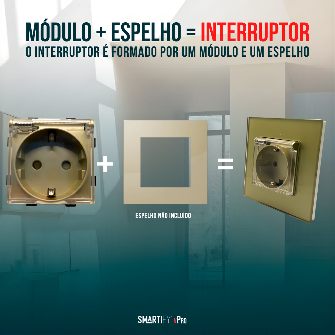 O Módulo Tomada Vpro com Tampa Transparente combina a estética minimalista da nossa gama vPRO com uma camada extra de proteção. Desenhado para ambientes que exigem maior cuidado (como cozinhas, lavandarias ou áreas de passagem), este módulo oferece uma proteção discreta e eficiente sem comprometer o design.