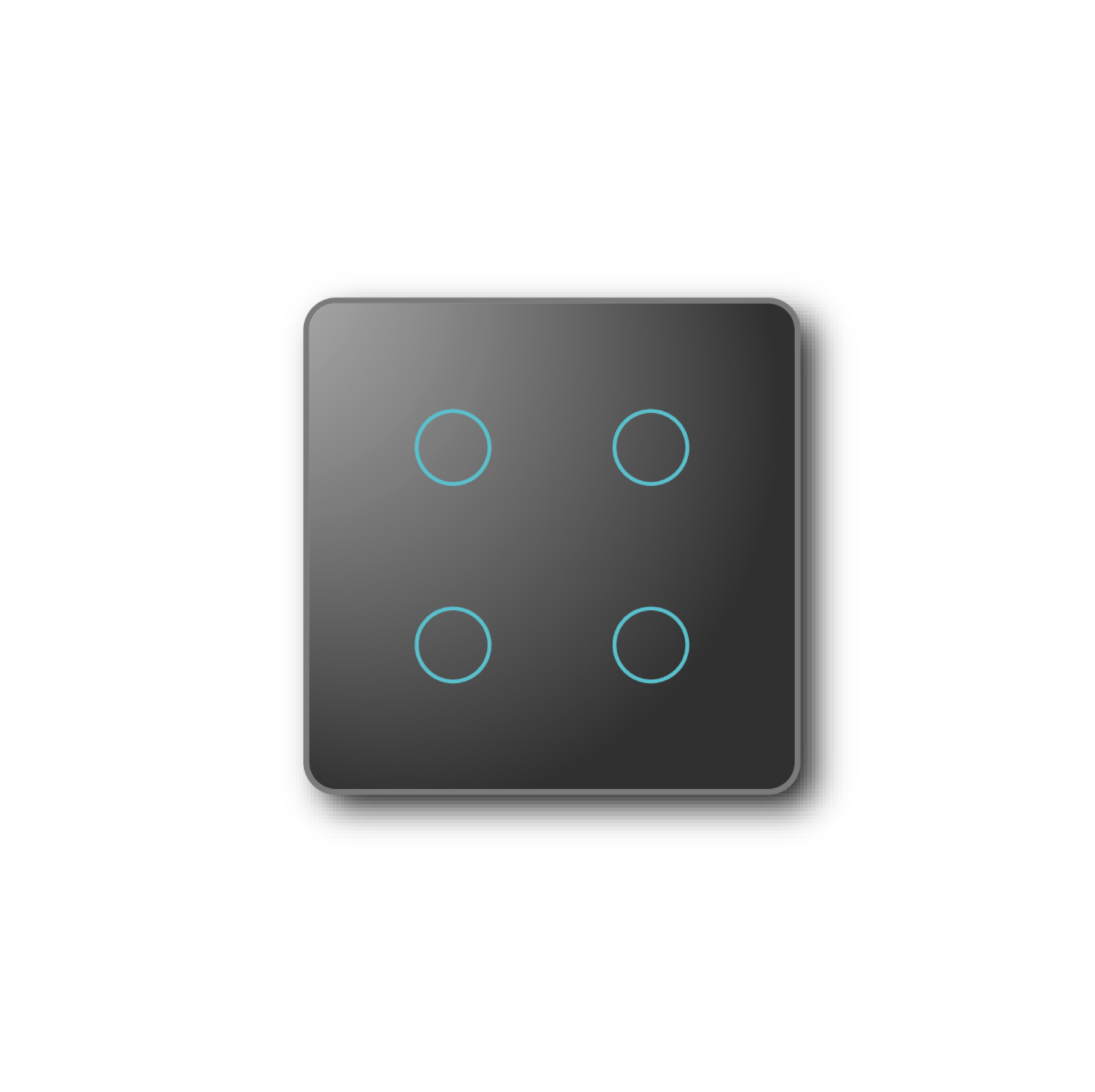 Smartify vPRO Comando de Cenários (4 Botões 12 Cenários) Preto