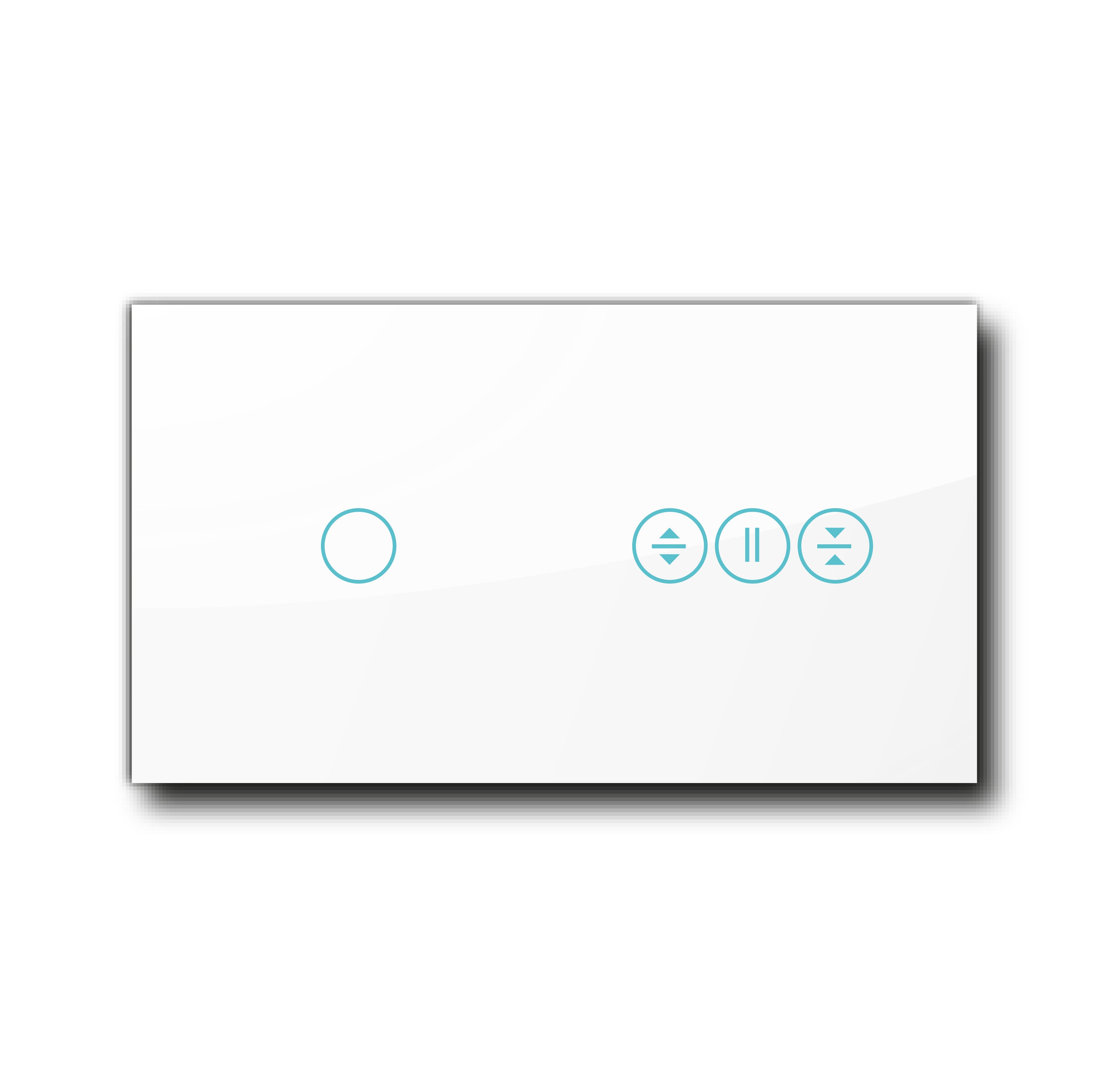 Smartify vPRO Espelho Duplo (1 botão + estores) Branco - SYPE201ESBR