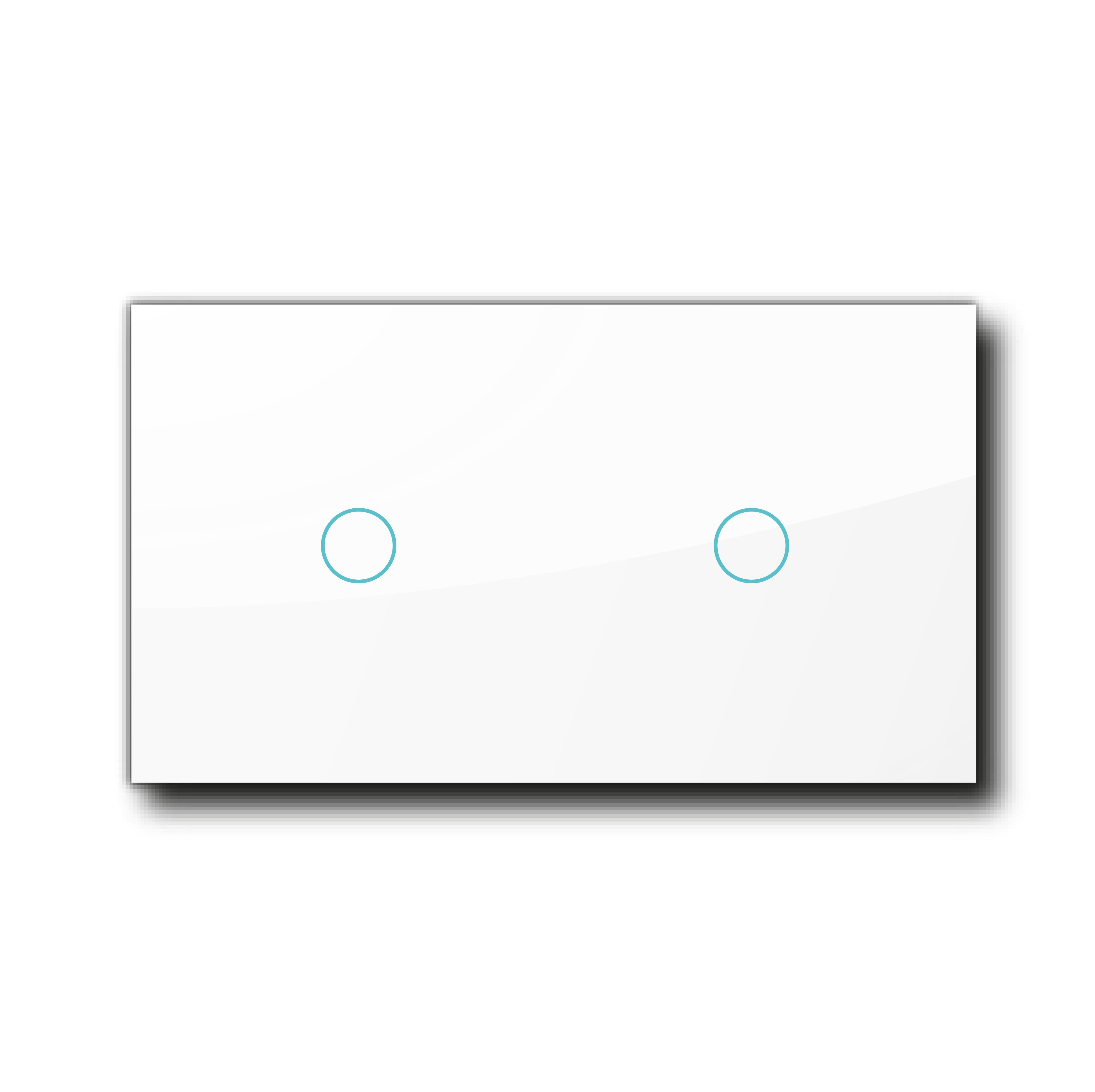 Smartify vPRO Espelho Duplo (1 botão + 1 botão) Branco – espelho compacto com acabamento em vidro temperado.