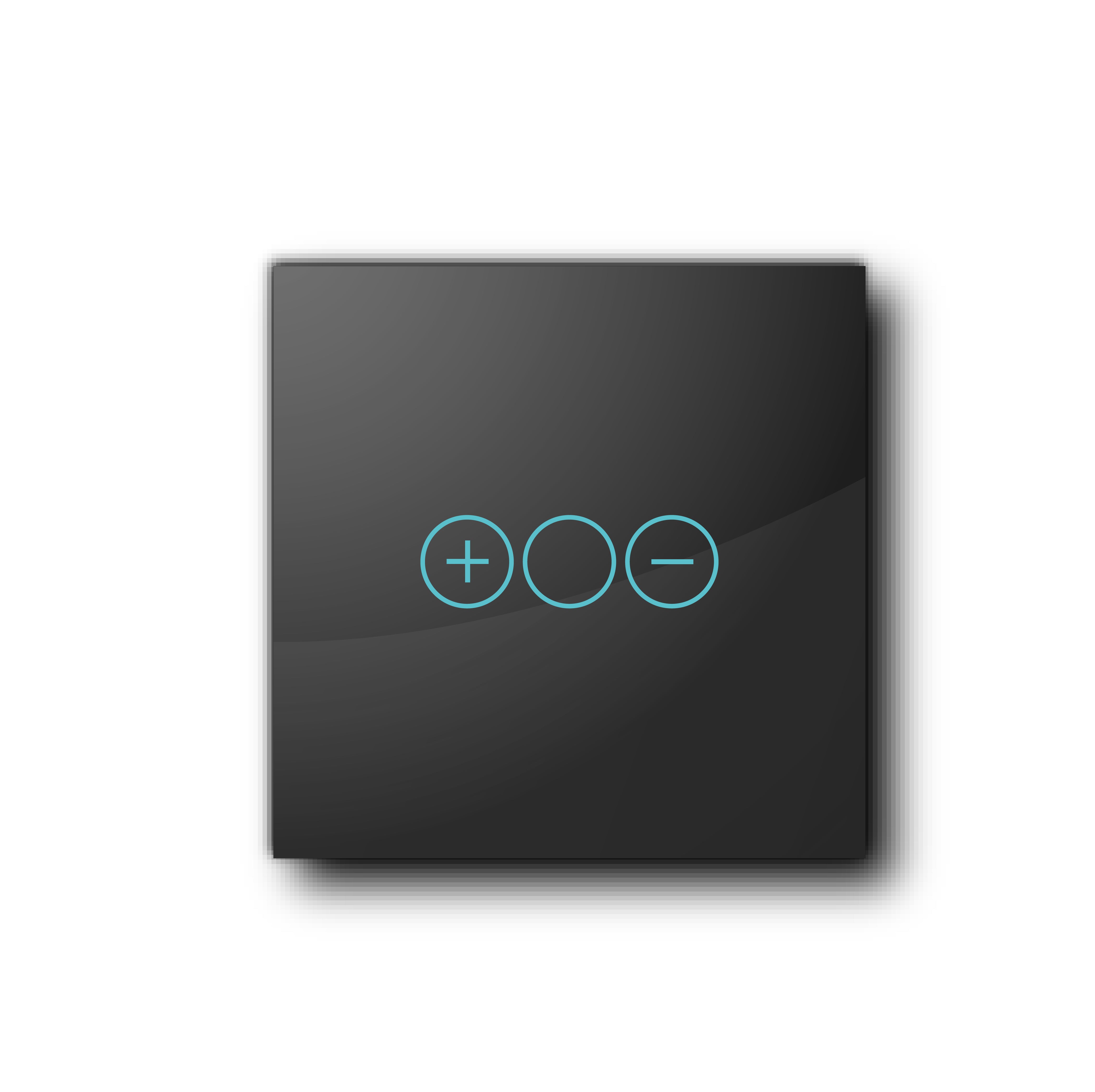 Smartify vPRO Espelho Simples c/ Regulador de Intensidade Preto – espelho compacto com acabamento em vidro temperado.