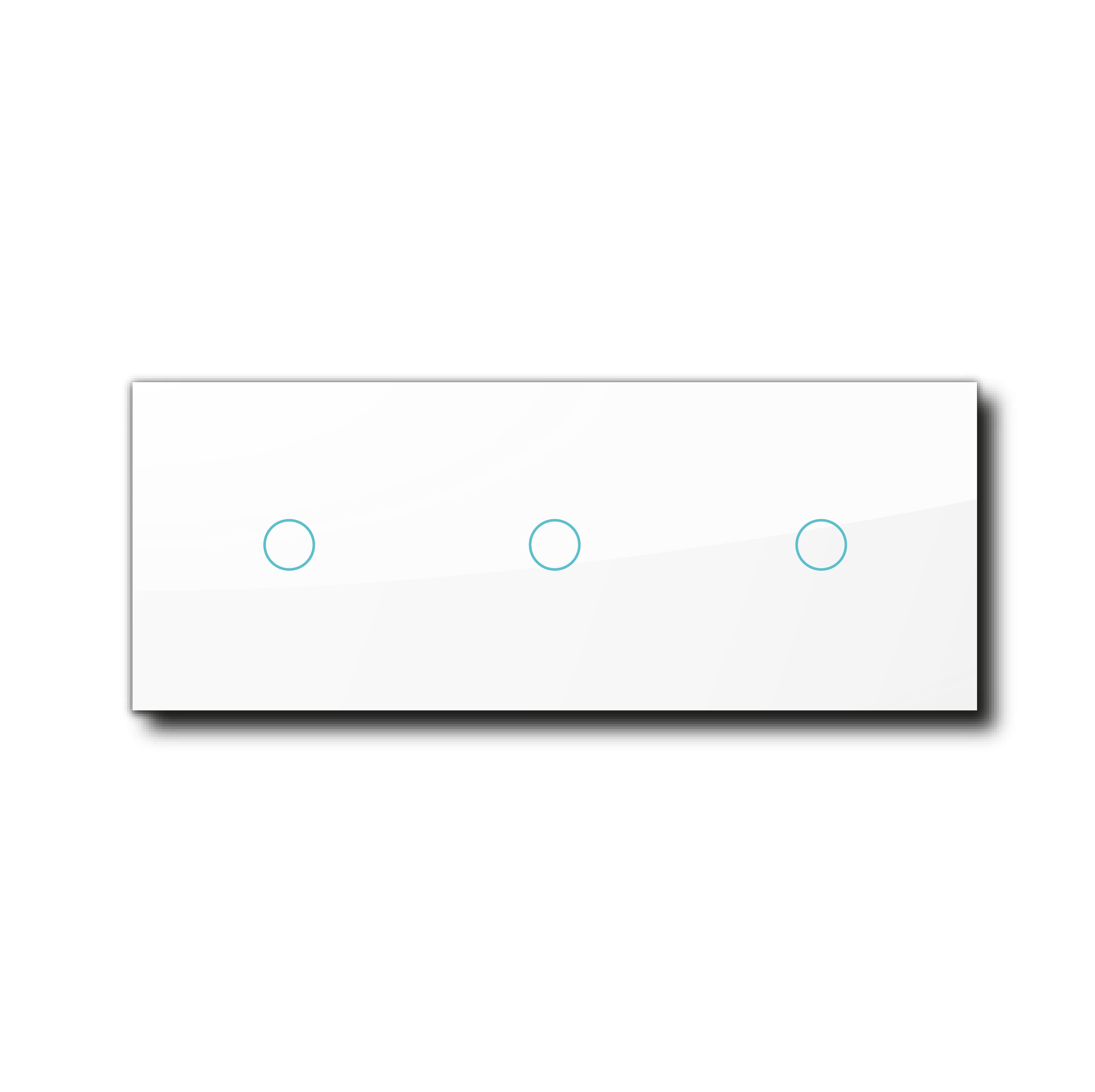 Smartify vPRO Espelho Triplo (1 botão + 1 botão + 1 botão) Branco – espelho compacto com acabamento em vidro temperado.