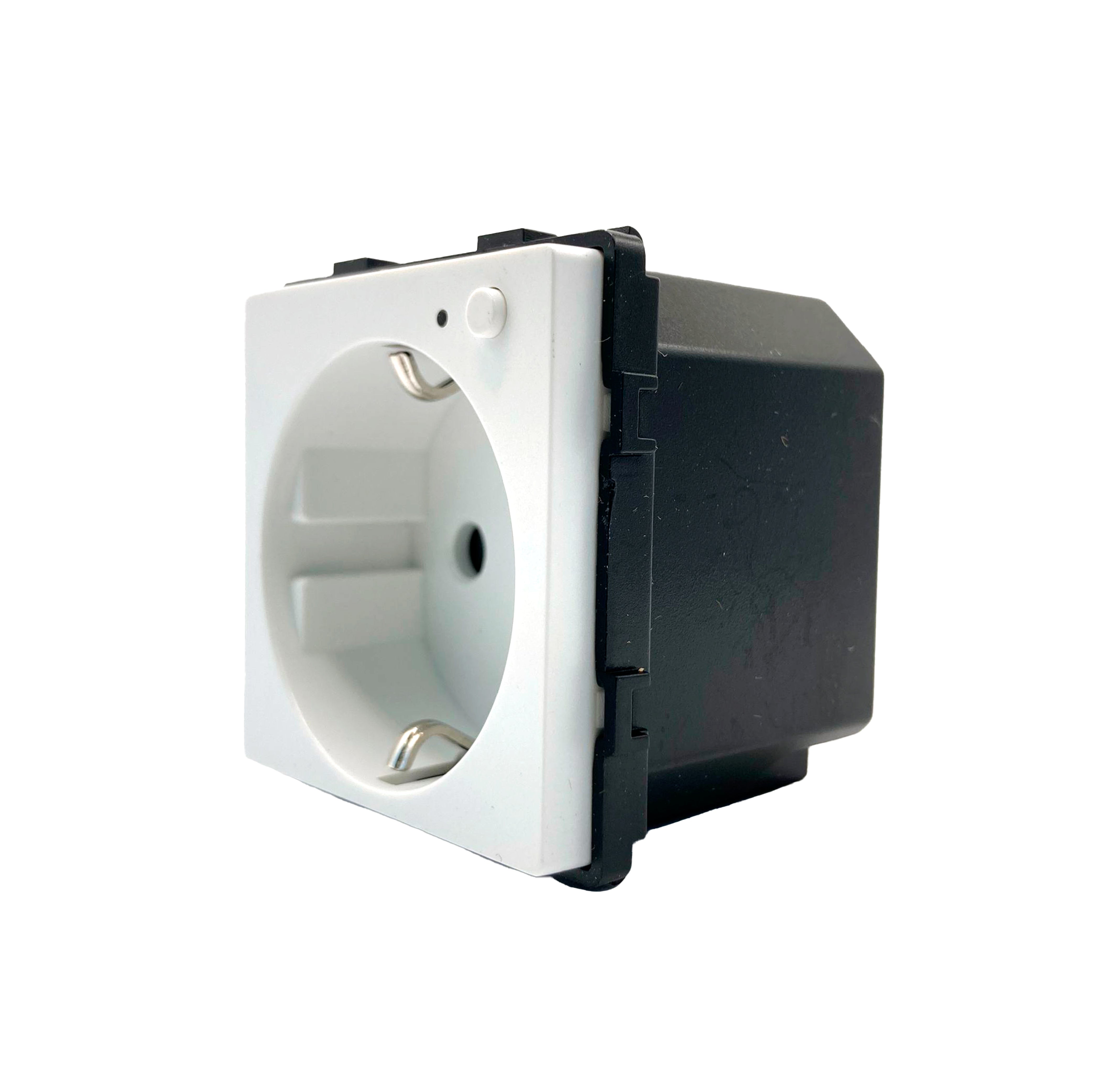 Smartify  Módulo Tomada Inteligente Wifi c/ Medidor de Energia  – dispositivo compacto para automação residencial, permitindo controlo remoto via app ou assistente de voz.