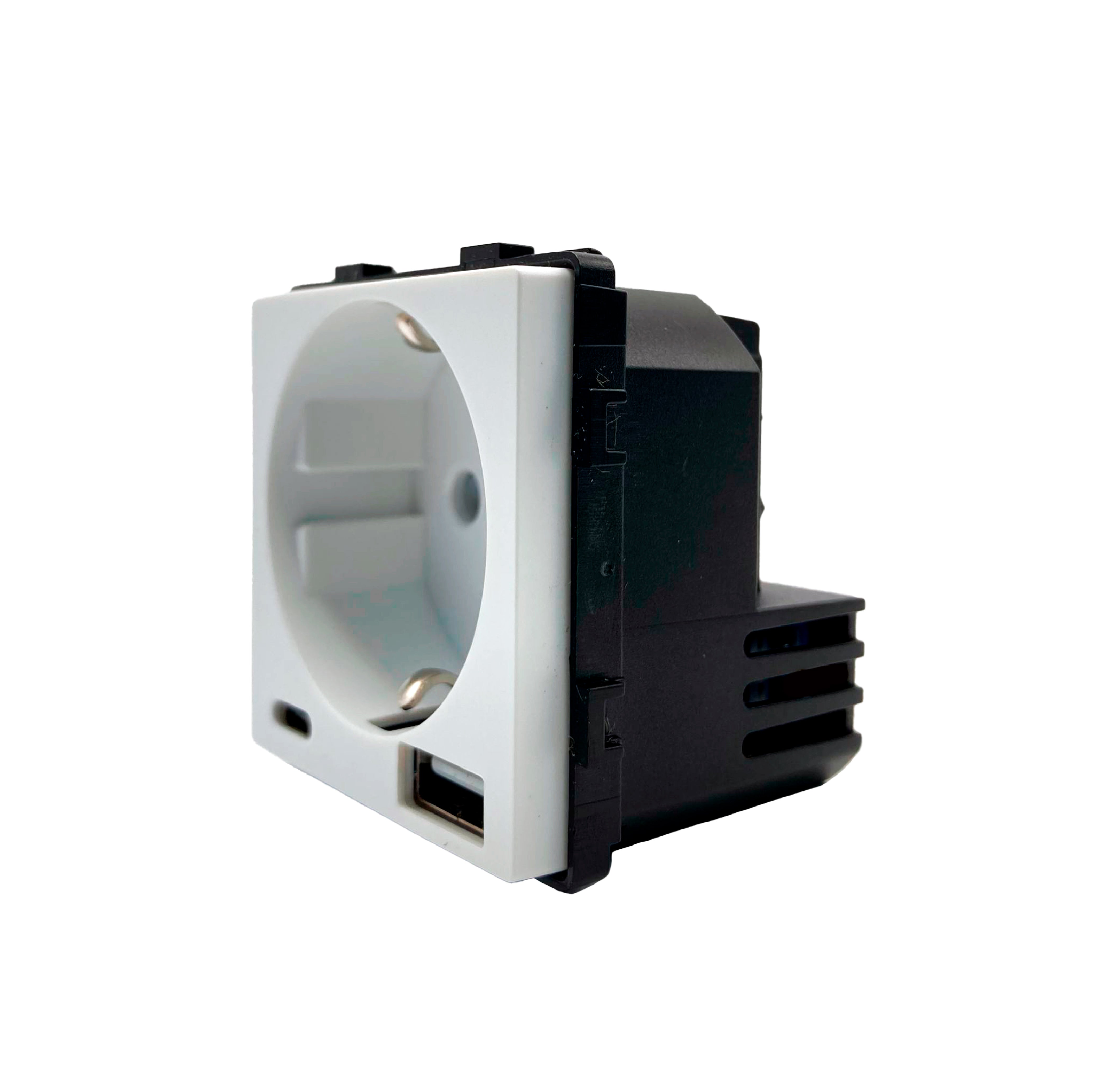 Smartify  Módulo Tomada com USB-A e USB-C – dispositivo compacto para automação residencial.