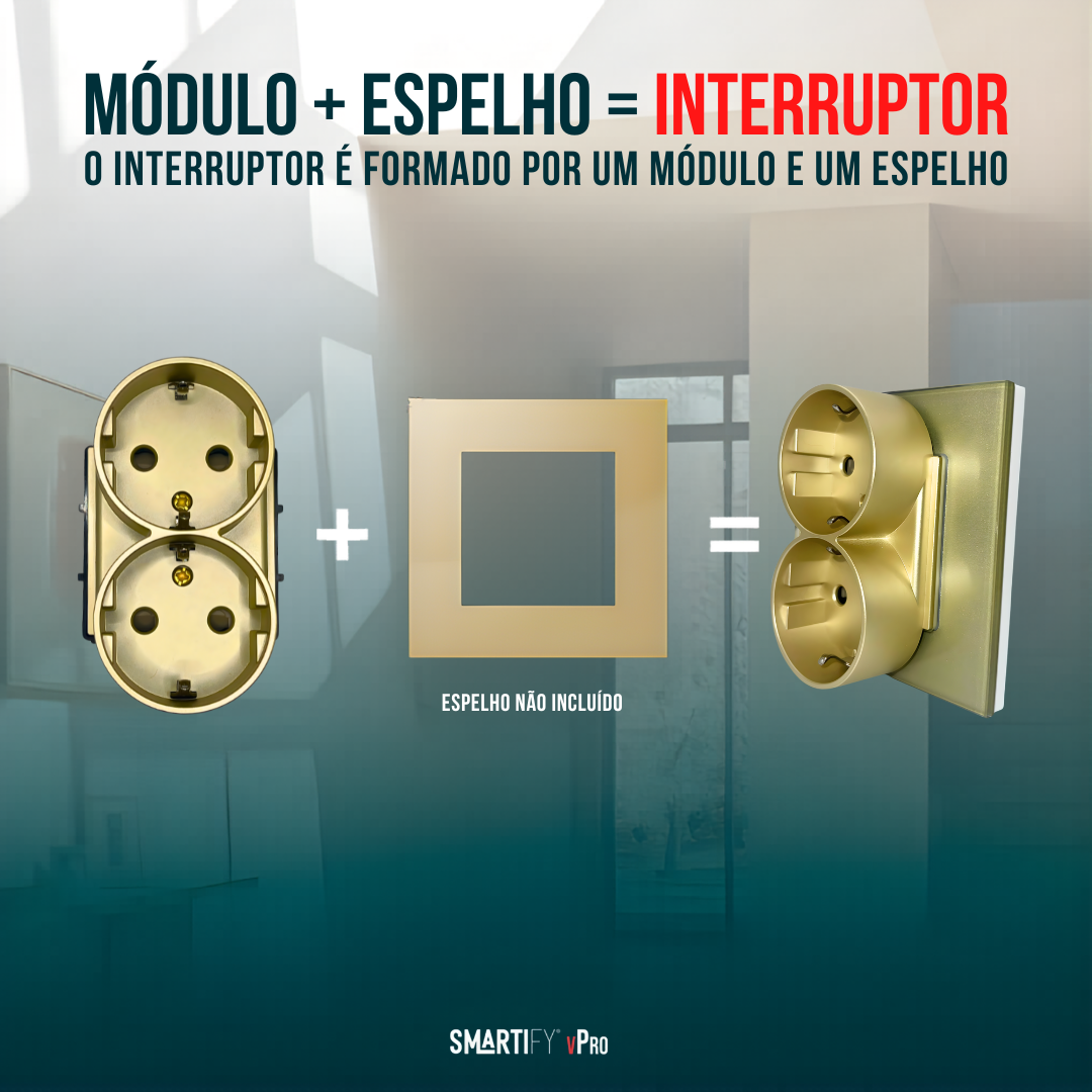 O Módulo Tomada Dupla 2 em 1 da nossa linha Vpro é a solução ideal para quem precisa de duplicar os pontos de energia sem realizar obras. Com um design compacto e moderno, permite converter uma única caixa de aparelhagem standard em duas tomadas funcionais.