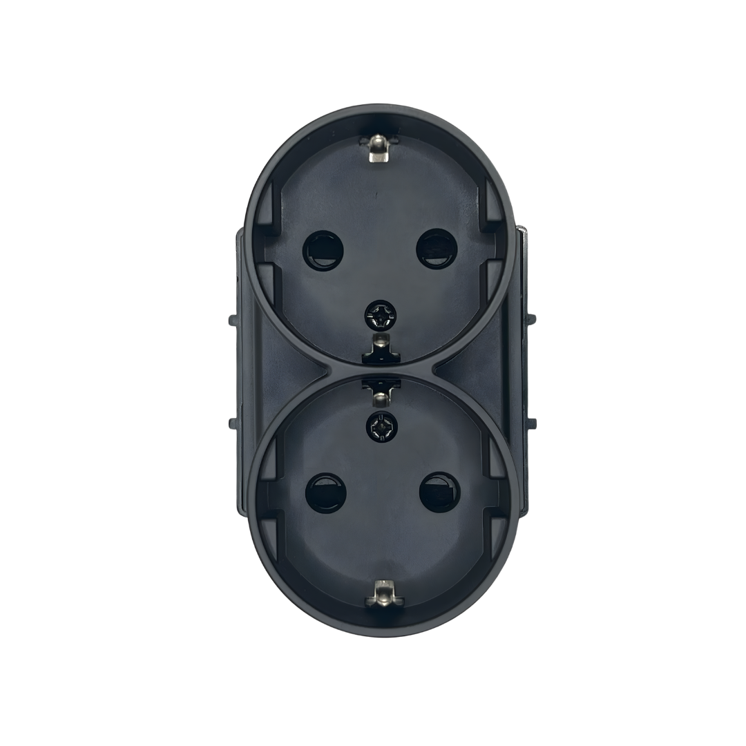 Smartify vPro Módulo Tomada Dupla 2-em-1 Preto - SYPMTDENOPR