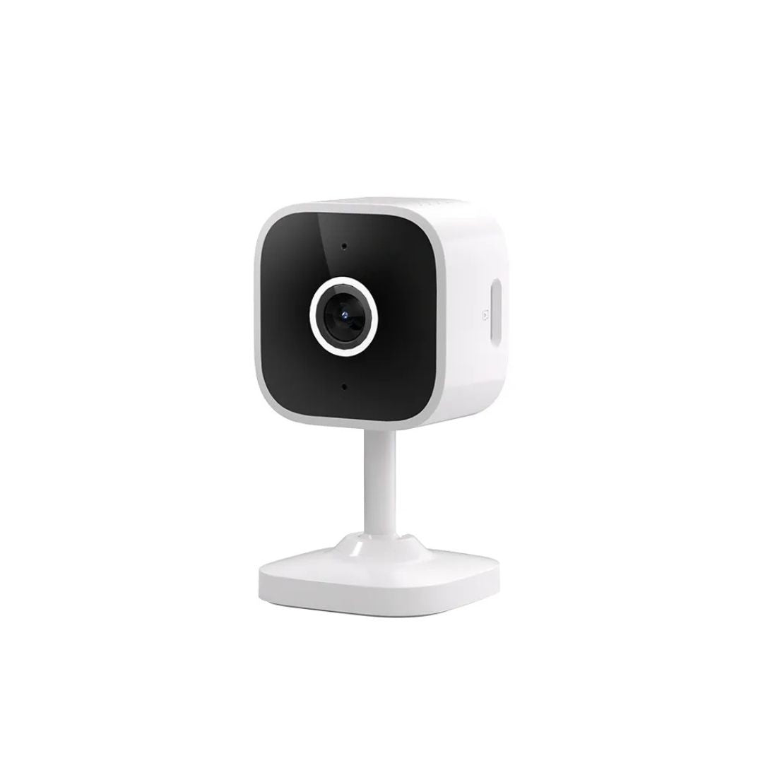 Câmara WiFi Full HD 1080P com deteção de pessoas, zonas de alerta e armazenamento flexível. Design moderno que se integra na tua casa.