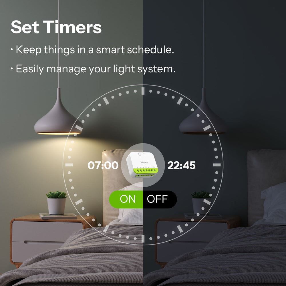 O Sonoff MINI-ZB2GS é um módulo inteligente compacto de dois canais que permite converter interruptores tradicionais em soluções de automação modernas, mantendo o controlo manual e adicionando funcionalidades smart.