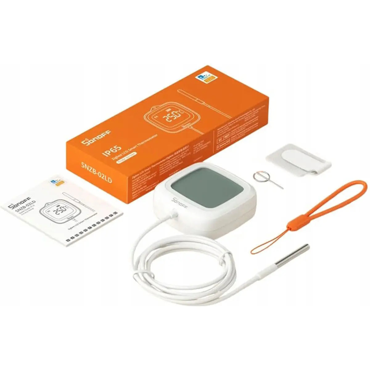 O Sonoff SNZB-02LD é um sensor inteligente de temperatura equipado com sonda externa e visor LCD de 2,2”, ideal para medições precisas tanto em líquidos como em ambientes fechados.