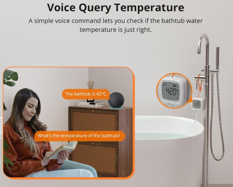 O Sonoff SNZB-02LD é um sensor inteligente de temperatura equipado com sonda externa e visor LCD de 2,2”, ideal para medições precisas tanto em líquidos como em ambientes fechados.