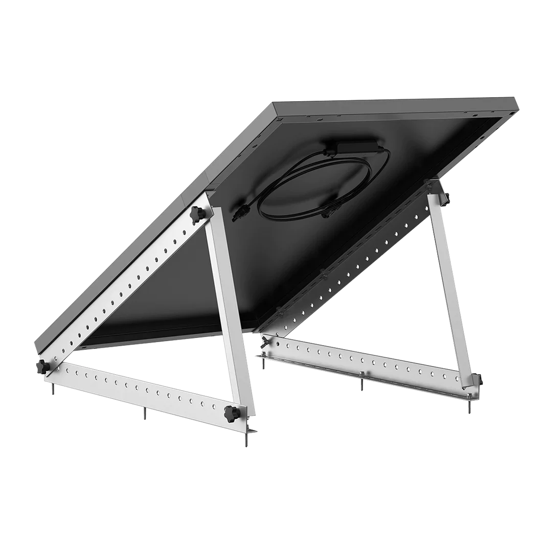 28 polegadas Painel Solar Ajustável Montagem em Painel Solar Inclinável Conjunto de Suportes de Bastidor de Bastidor Pernas Dobráveis, Barco, RV, Sistema de Telhado Off Grid (28'' de comprimento)