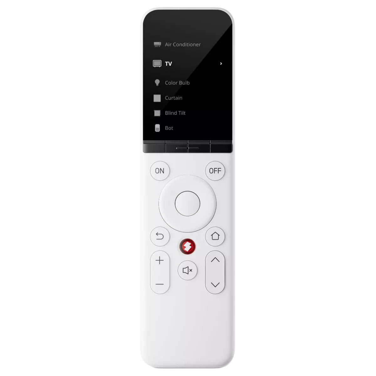 O SwitchBot Universal Remote é um controlo remoto inteligente e versátil, capaz de substituir até 25 comandos diferentes, permitindo controlar facilmente dispositivos infravermelhos como TVs, ar-condicionado, projetores e ventiladores, além de dispositivos Bluetooth como Apple TV, Fire TV e equipamentos da própria SwitchBot.