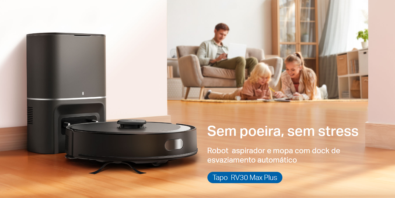 O Tapo RV30 Max Plus é um aspirador robot avançado, projetado para quem busca limpeza eficiente e prática sem esforço. Com potência de sucção de até 5300 Pa e sistema de mopa com controle elétrico do fluxo de água, garante uma limpeza profunda em todos os tipos de piso.