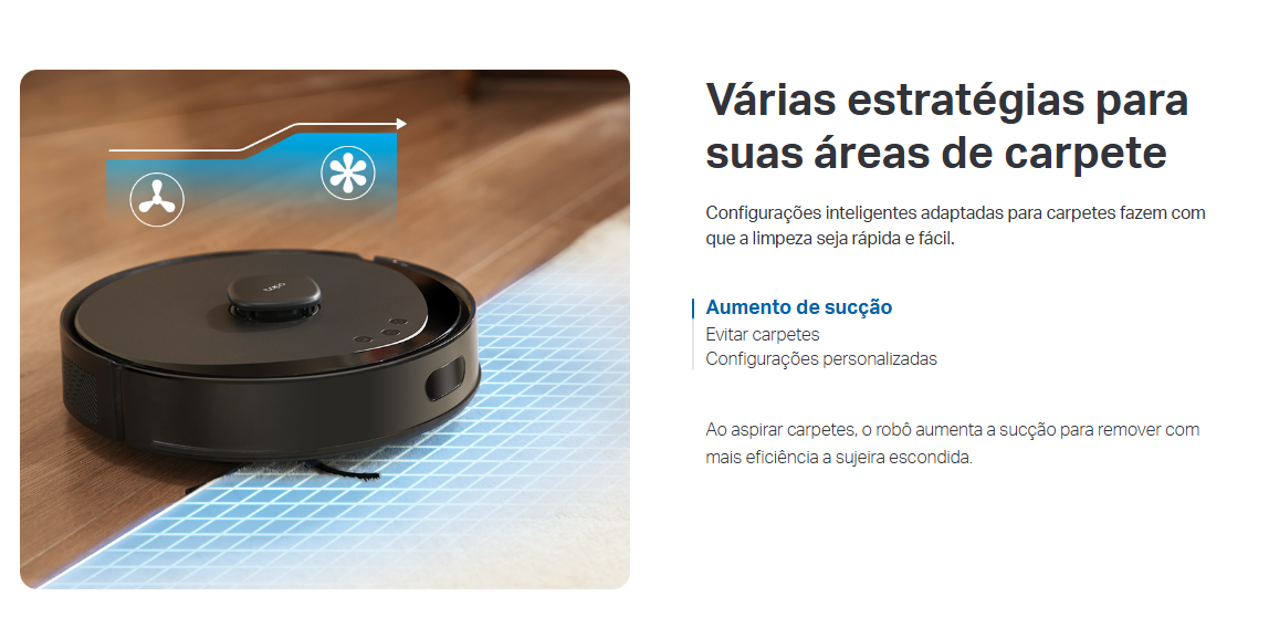 O Tapo RV30 Max Plus é um aspirador robot avançado, projetado para quem busca limpeza eficiente e prática sem esforço. Com potência de sucção de até 5300 Pa e sistema de mopa com controle elétrico do fluxo de água, garante uma limpeza profunda em todos os tipos de piso.