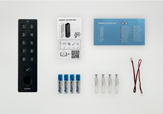 Teclado inteligente para portas com Bluetooth, design moderno, fácil instalação e compatível com fechaduras Tedee. Controle sem esforço!