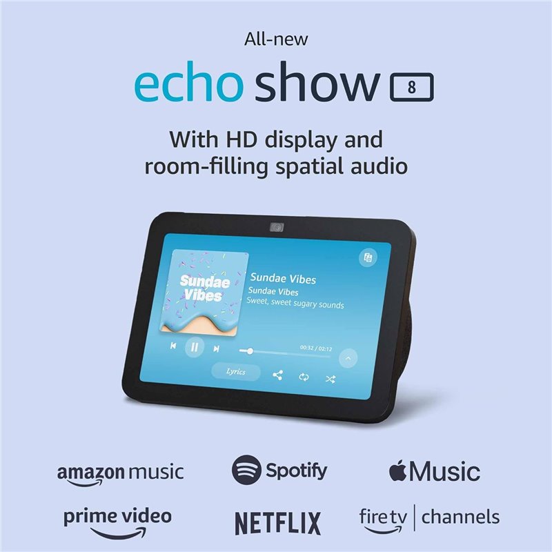 Amazon Alexa Echo Show 8 Black Anthrazit (Generation 3)