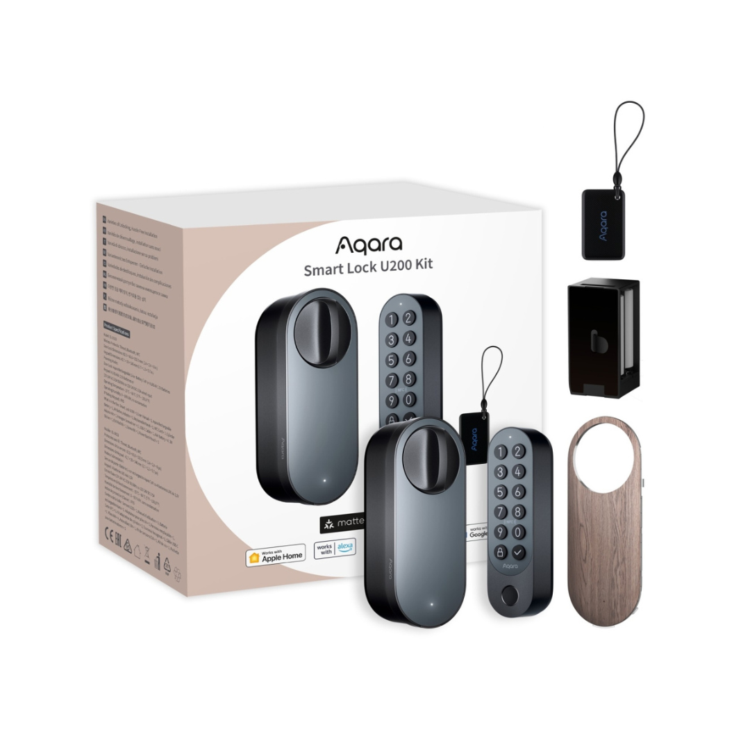 Afeição avançada e conveniência em controlo de acesso, com impressão digital, NFC, app e compatibilidade com assistentes de voz.
