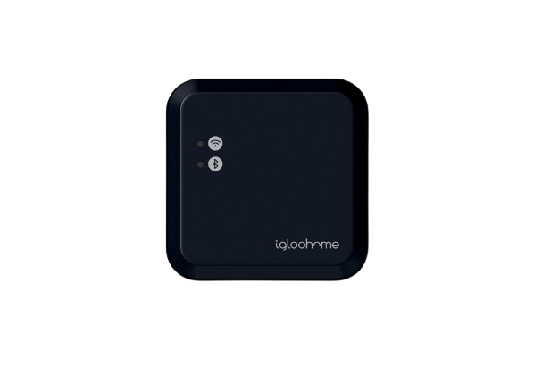 Interface do gateway bridge igloohome com led wifi e led bliuetooth.