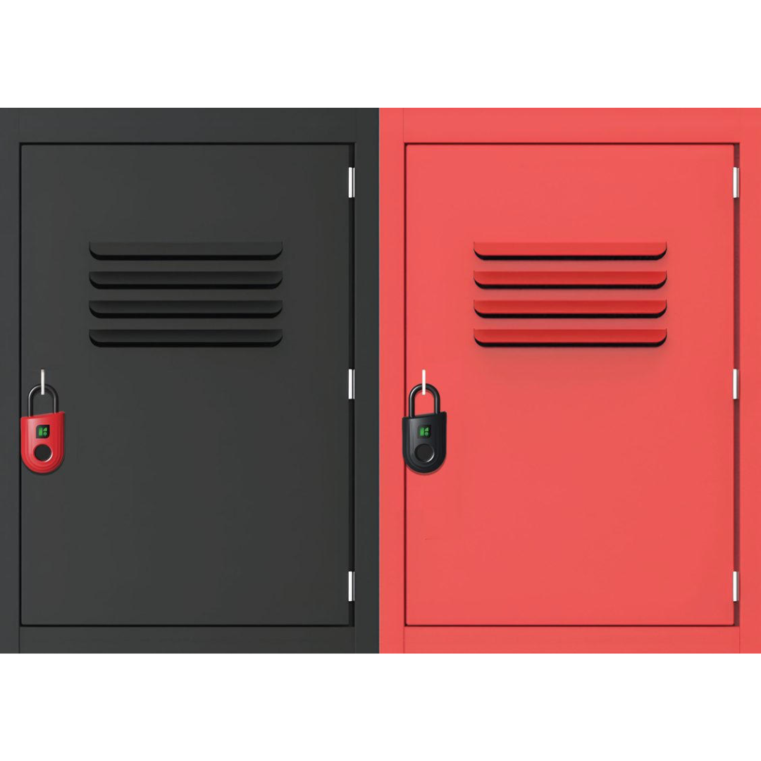 Cadeado inteligente com impressão digital disponivel com duas cores como quiseres e achar melhor para o cacifo.