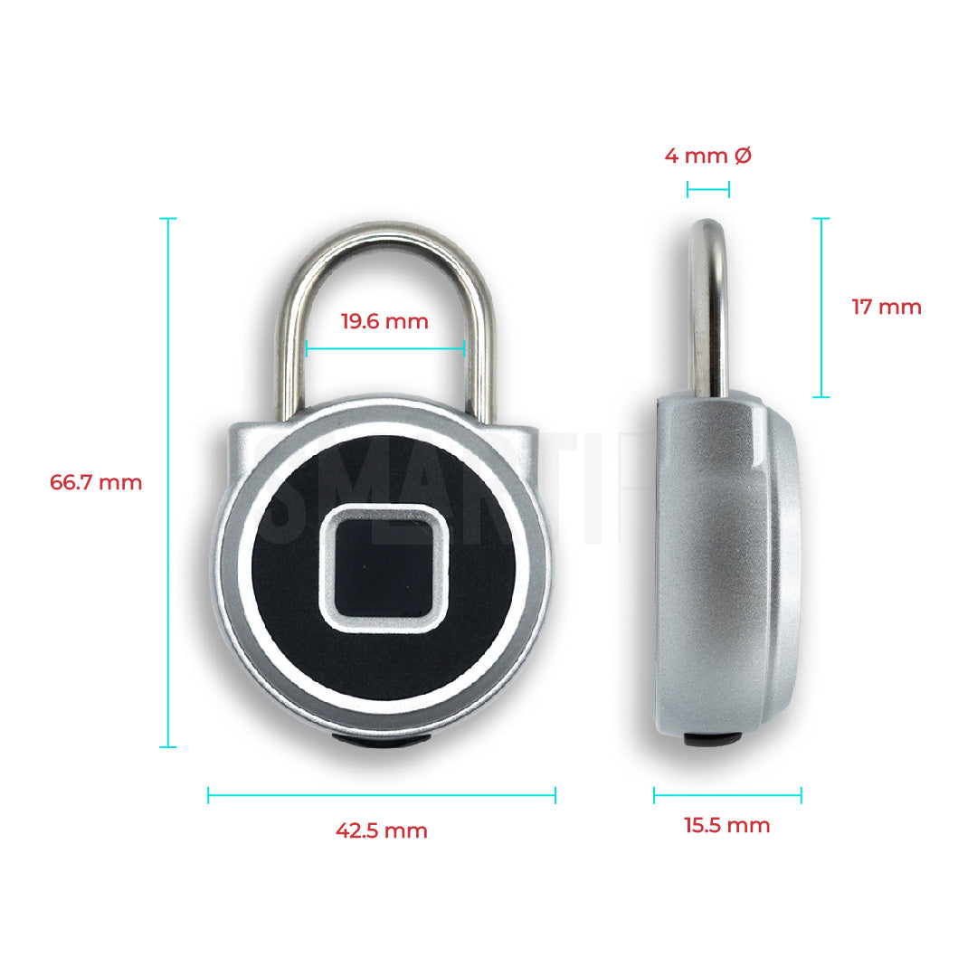 Cadeado Inteligente Bluetooth com Impressão Digital - Smartify - Casa Inteligente - Smart Home - Domotica - Casas Inteligentes