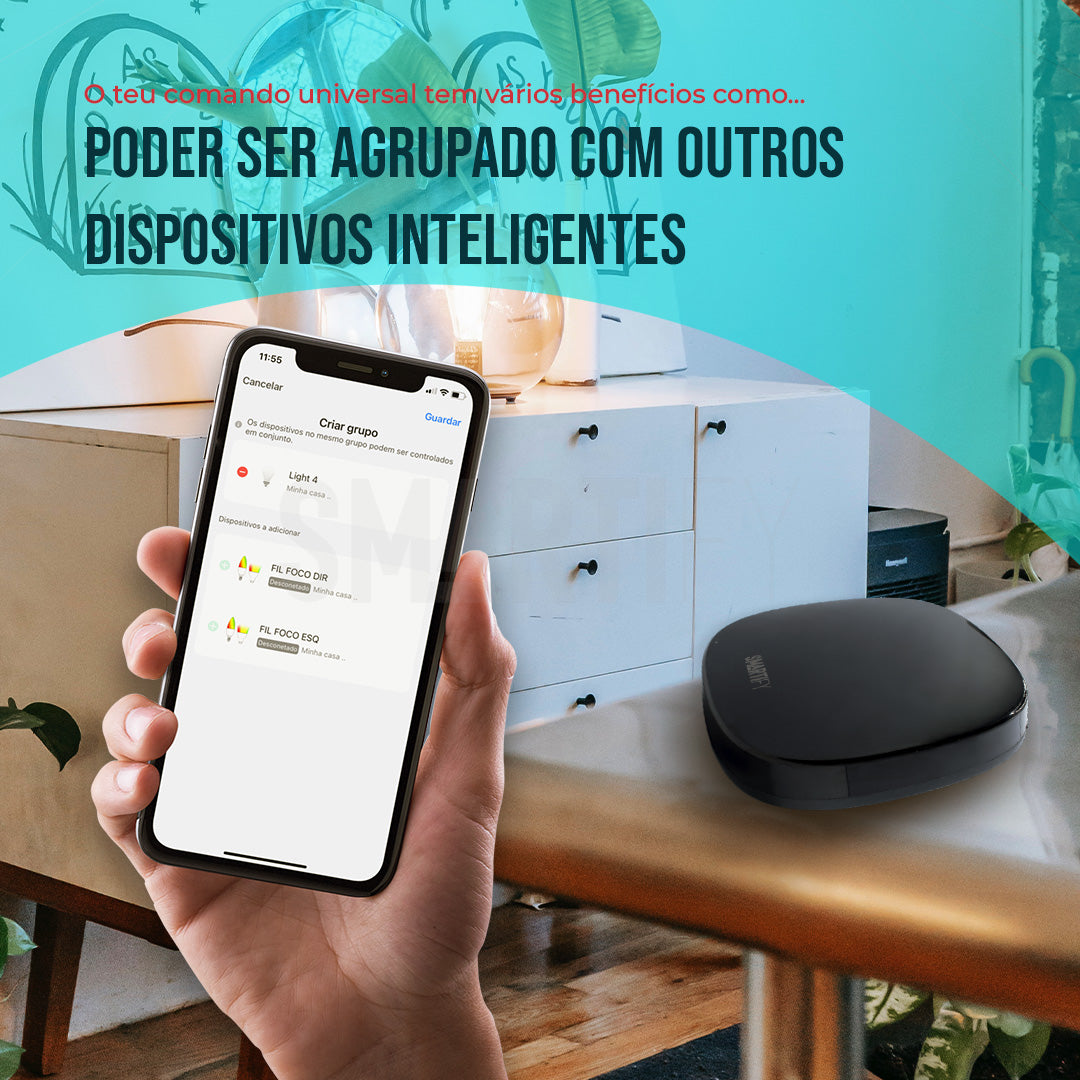 Comando Inteligente Universal Infravermelho WiFi Smartify - Smartify - Casa Inteligente - Smart Home - Domotica - Casas Inteligentes