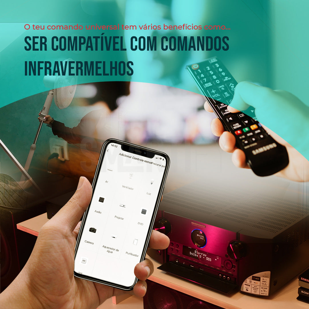 Comando Inteligente Universal Infravermelho WiFi Smartify - Smartify - Casa Inteligente - Smart Home - Domotica - Casas Inteligentes