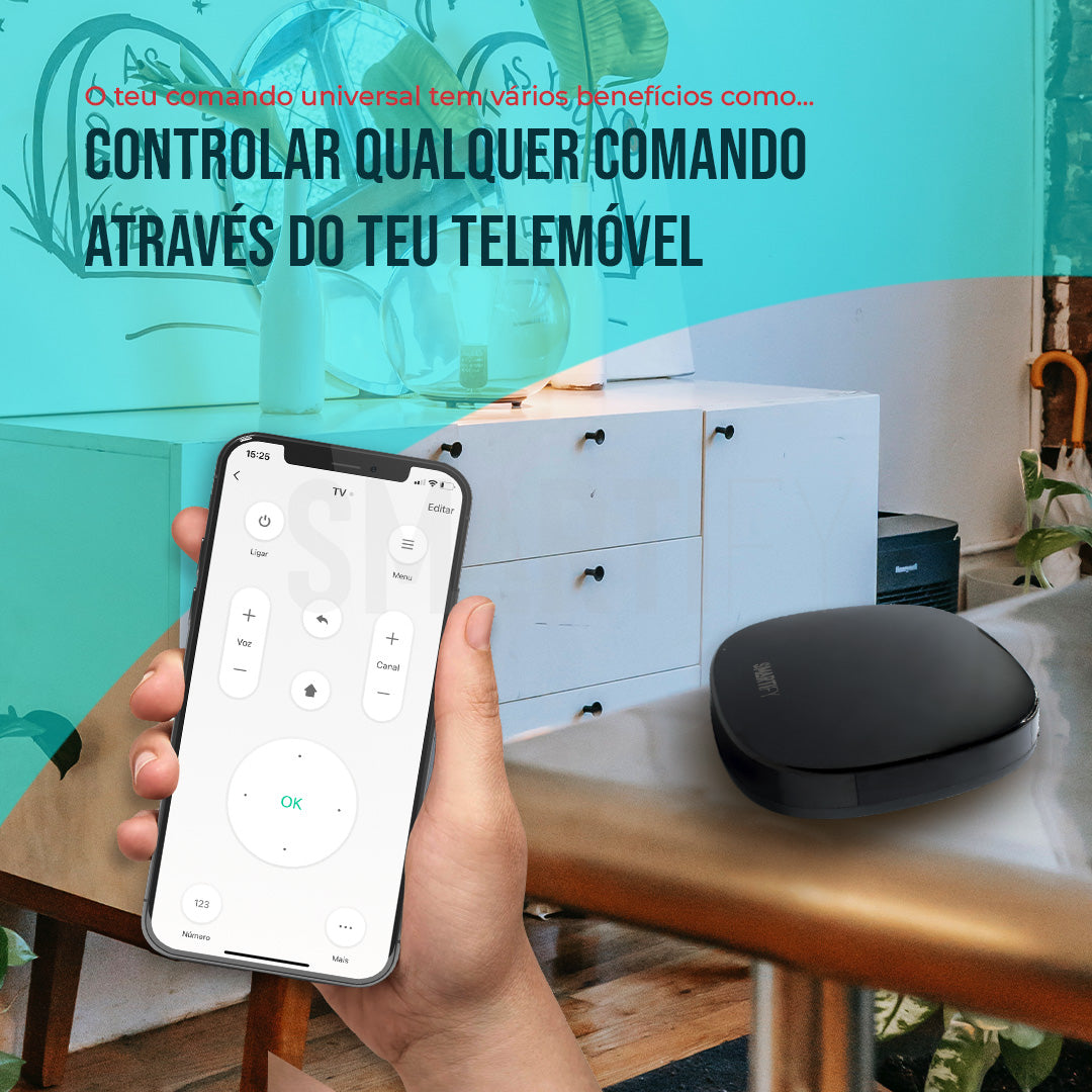 Comando Inteligente Universal Infravermelho WiFi Smartify - Smartify - Casa Inteligente - Smart Home - Domotica - Casas Inteligentes