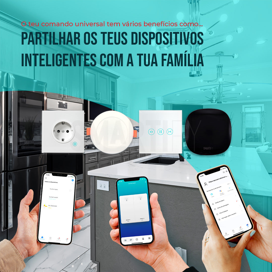 Comando Inteligente Universal Infravermelho WiFi Smartify - Smartify - Casa Inteligente - Smart Home - Domotica - Casas Inteligentes