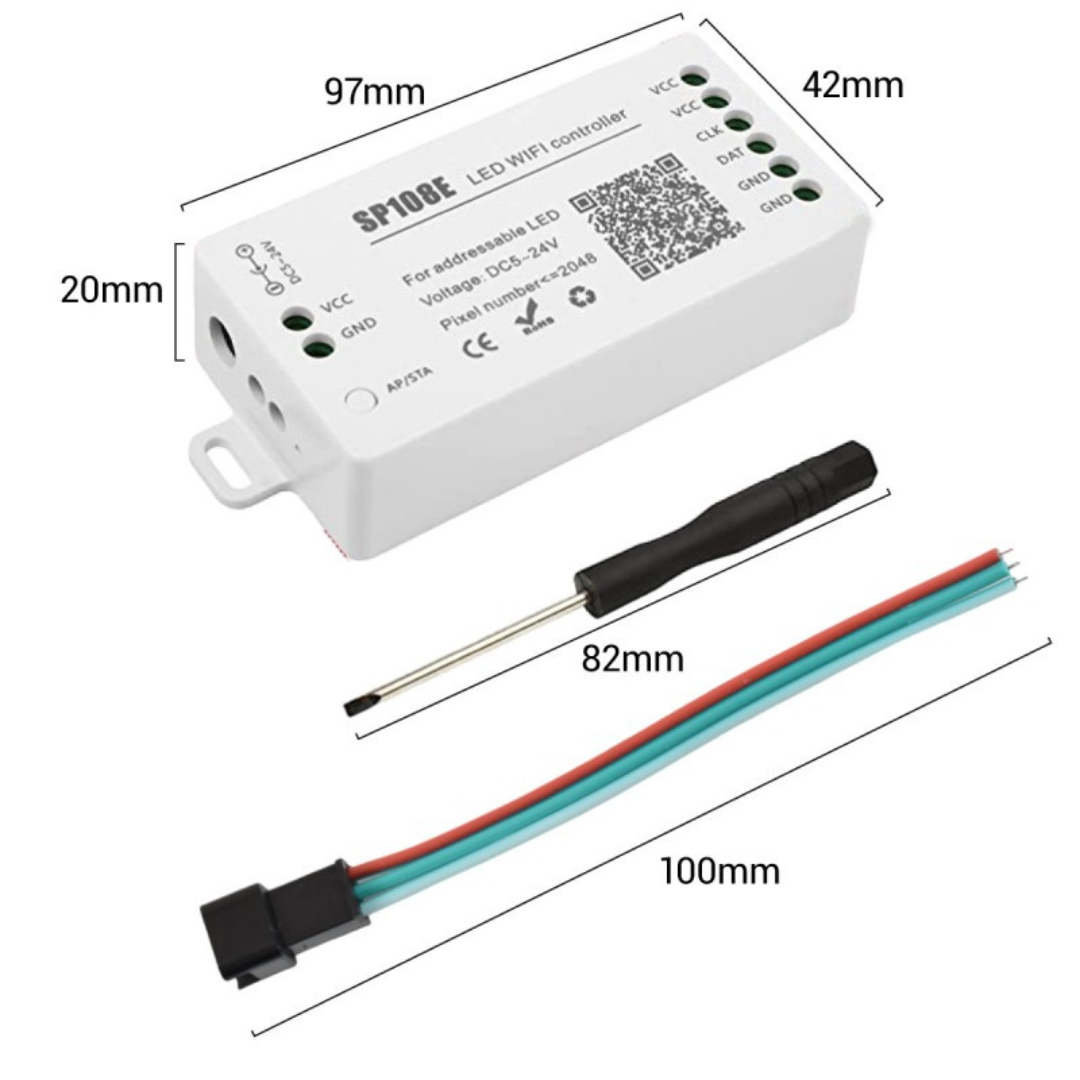 LED-Controller SP108E: Größen