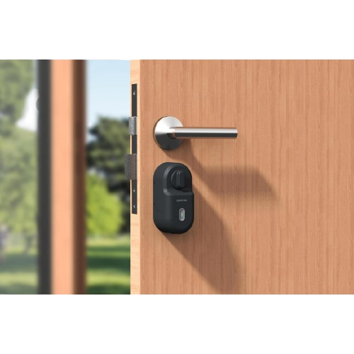 Fechadura inteligente retrofit lock Igloohome: Um design muito moderno deixando a fechadura bem discreta.