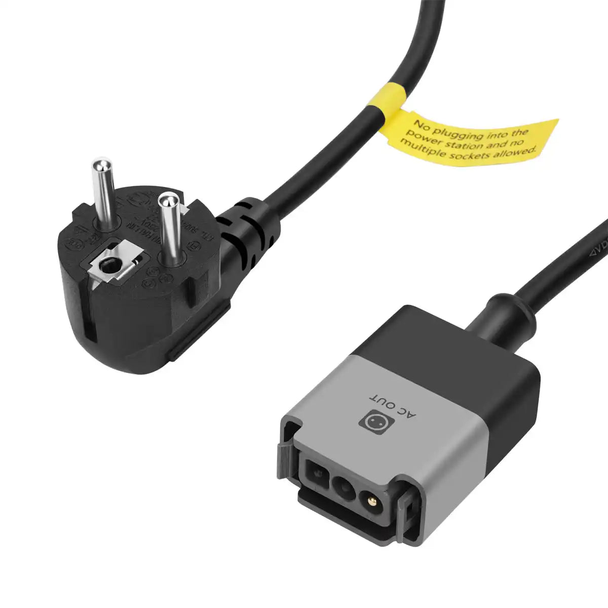 Cabo Ecoflow BKW-AC: ligação segura e eficiente entre microinversor PowerStream e rede elétrica.