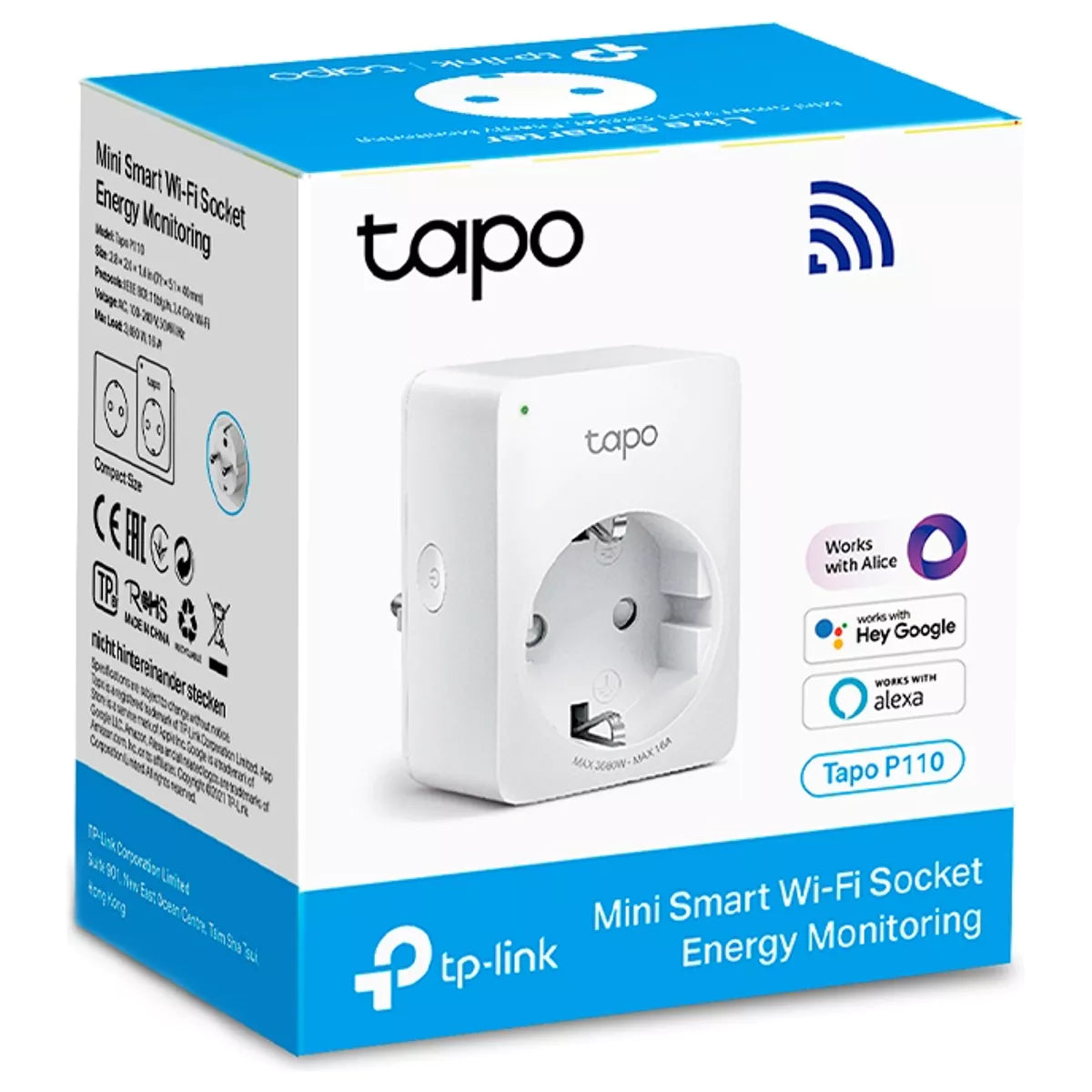 TP-Link Tomada Inteligente WiFi com Monitorização Consumo de Energia - Tapo P110 Mini