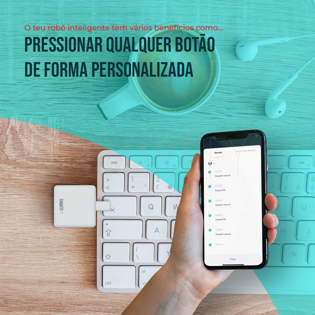 Fingerbot Bluetooth Inteligente Smartify - Smartify - Casa Inteligente - Smart Home - Domotica - Casas Inteligentes