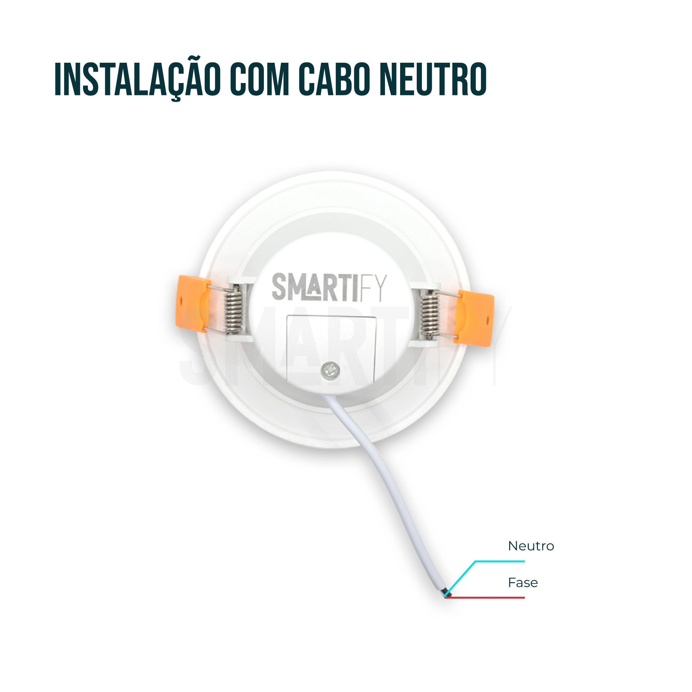 Downlight / Placa / Foco LED Ø96 mm WiFi Inteligente (Cores + Branco) Smartify - Smartify - Casa Inteligente - Smart Home - Domotica - Casas Inteligentes