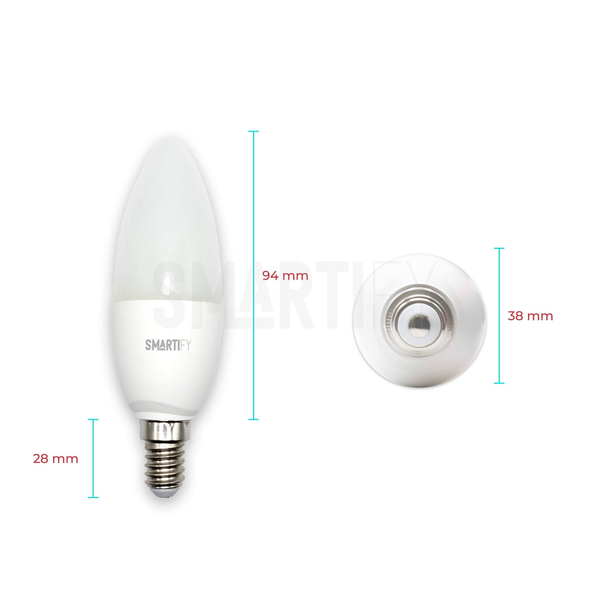 Lâmpada LED RGB - CCT (Cores + Branco) Inteligente E14 WiFi Smartify - Smartify - Casa Inteligente - Smart Home - Domotica - Casas Inteligentes