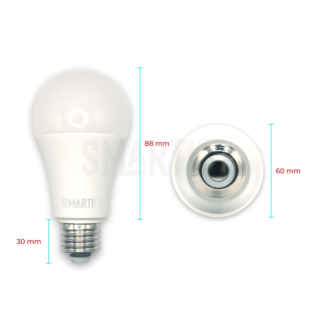 Lâmpada LED RGB - CCT (Cores + Branco) Inteligente E27 WiFi Smartify - Smartify - Casa Inteligente - Smart Home - Domotica - Casas Inteligentes