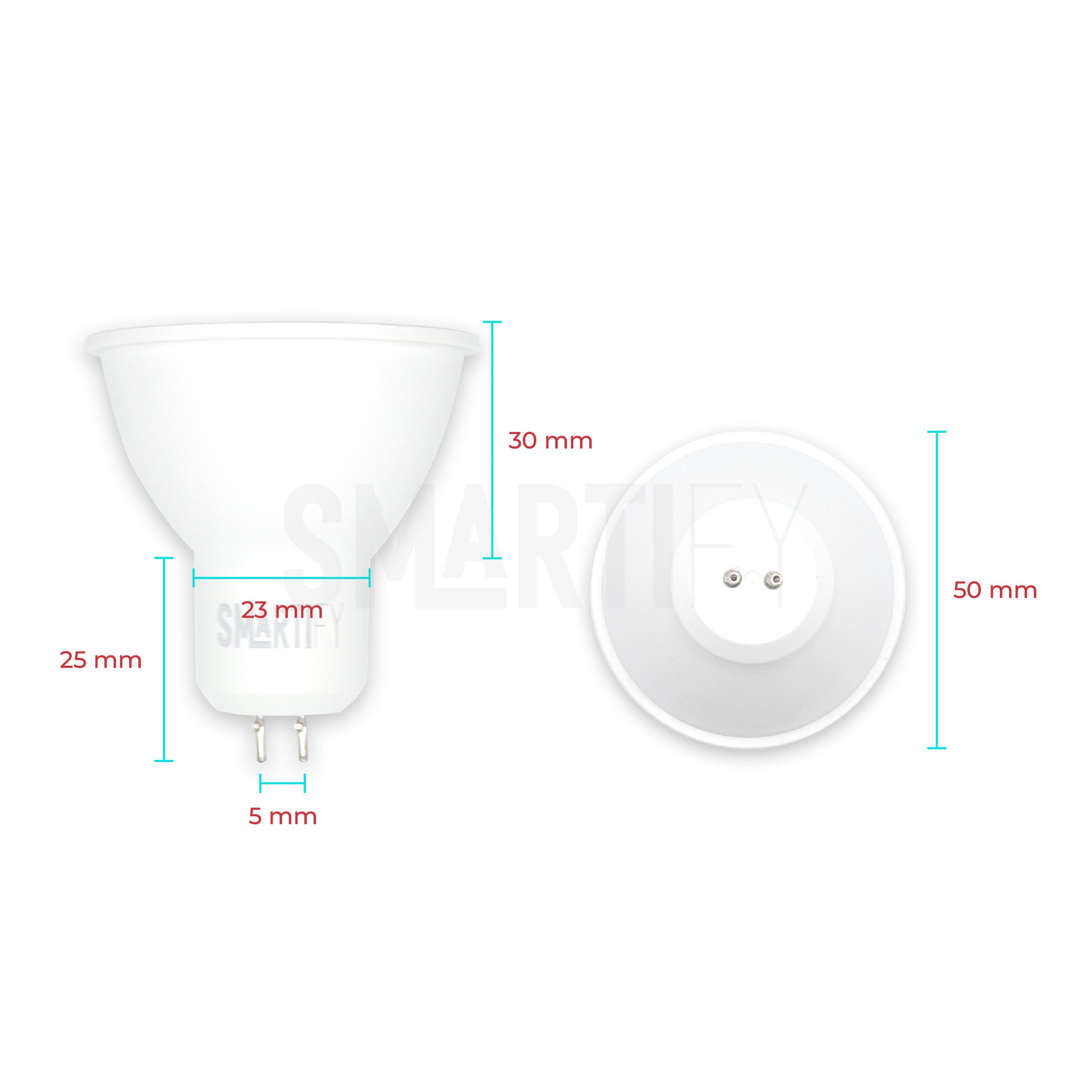 Lâmpada LED RGB - CCT (Cores + Branco) Inteligente GU5.3 WiFi Smartify - Smartify - Casa Inteligente - Smart Home - Domotica - Casas Inteligentes