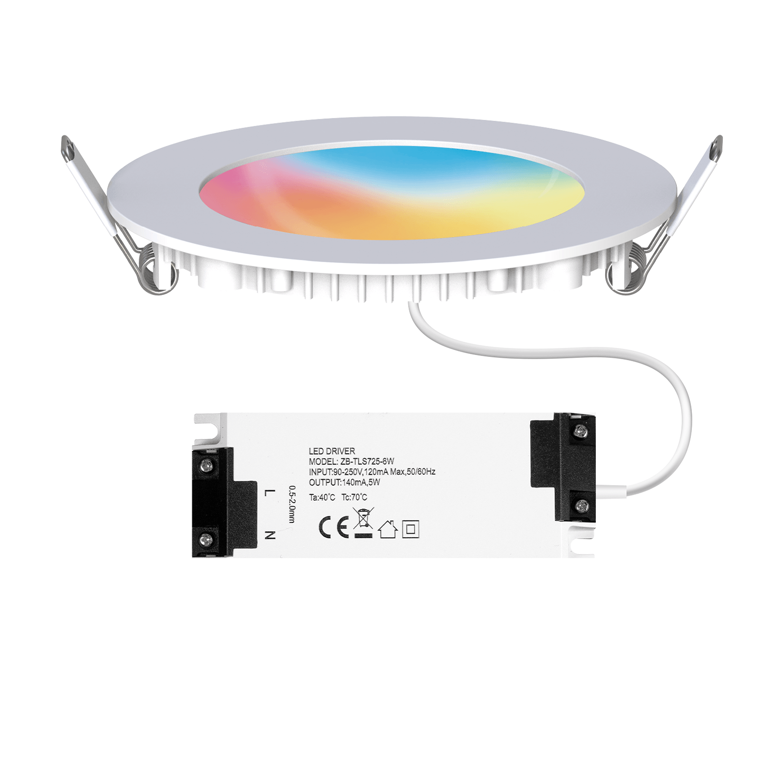 Moes Z-TDD6 spot embutido Zigbee 6W RGB