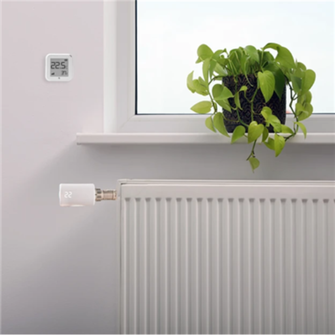 Sensor de temperatura Shelly H&T Gen3: posto a parede para medição de temperatura.