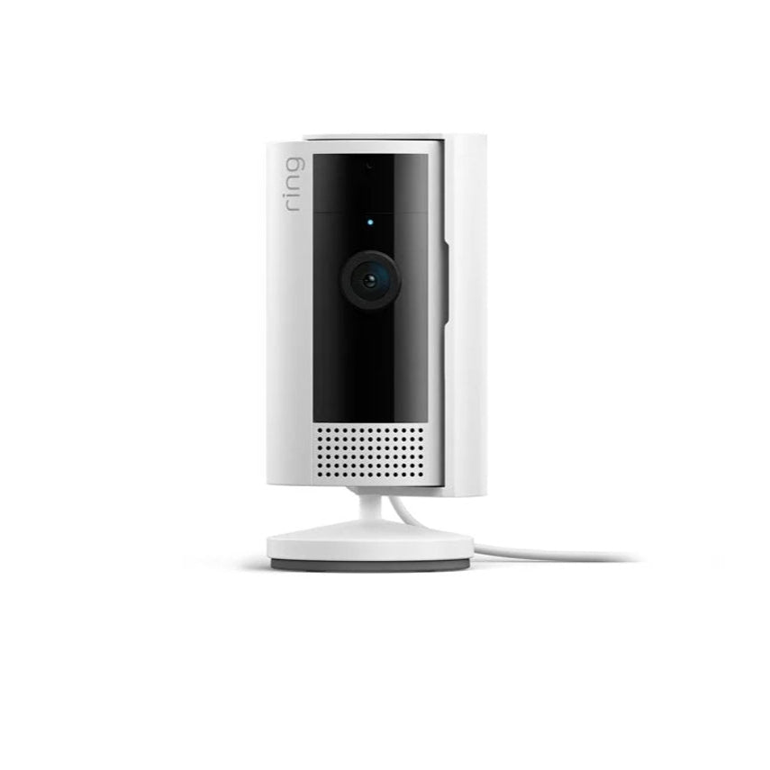 Câmara de Segurança Interior da RING que oferece alta resolução, segurança eficaz e monitorização em tempo real para instalações interiores.