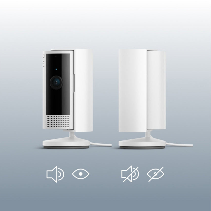 Câmara de Segurança Interior da RING que oferece alta resolução, segurança eficaz e monitorização em tempo real para instalações interiores.