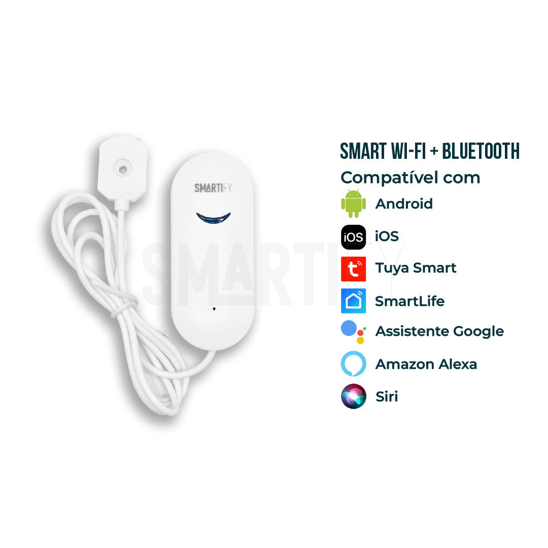 Sensor Inteligente de Inundação WiFi Smartify - Smartify - Casa Inteligente - Smart Home - Domotica - Casas Inteligentes